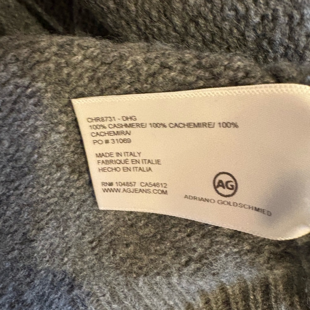 Ag Adriano Goldschmied Cashmere Gray Crewneck Sweater - Picture 5 of 5